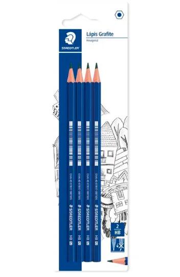 LAPIS STAEDTLER GRAFITE BLISTER 4UN HEXAGONAL
