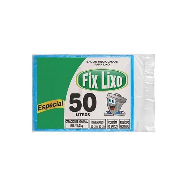 SACO LIXO FIX LIXO REFORCADO 50LT PRETO