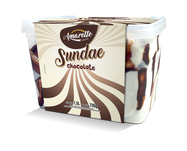 SORVETE AMARETTO POTE 1 5L SUNDAE CHOC