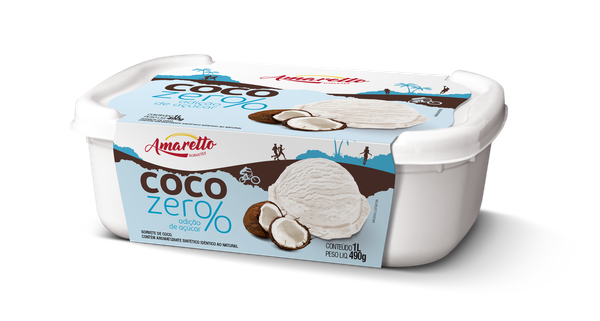 SORVETE AMARETTO ZR ACUCAR 1LT COCO
