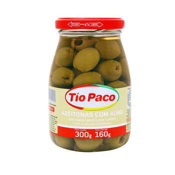 AZEITONA TIO PACO VD 160G V ALHO S/