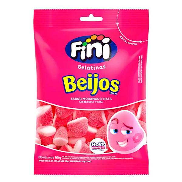 BALA DE GELATINA FINI JELLY KISSES 90G