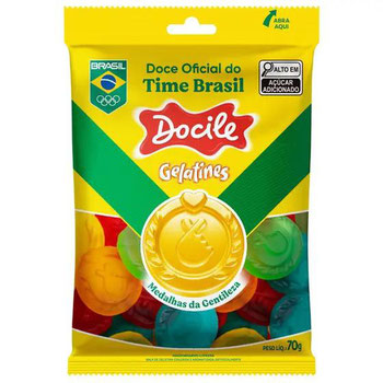 BALA GEL DOCILE 70G MEDALHAS GENTIL