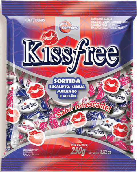 BALA TOFFANO 100G KISS FREE SORTIDA