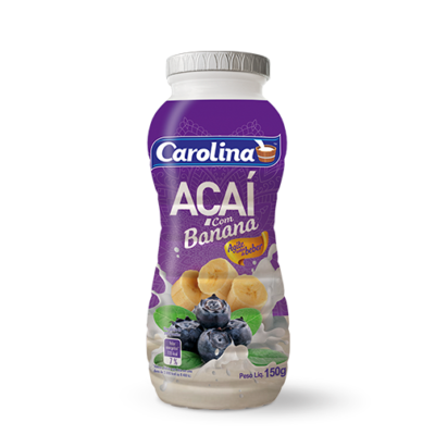 BEBIDA LÁCTEA CAROLINA AÇAÍ COM BANANA 150G
