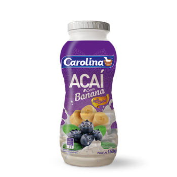 BEBIDA LÁCTEA CAROLINA AÇAÍ COM BANANA 150G