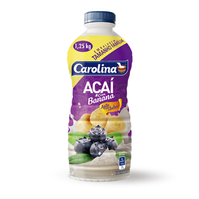 BEBIDA LÁCTEA CAROLINA AÇAÍ COM BANANA 1,25KG