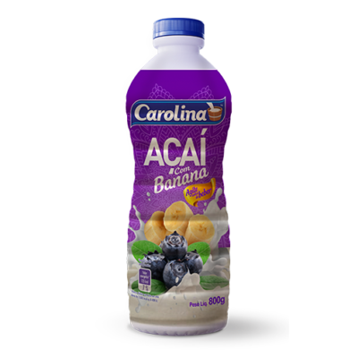 BEBIDA LÁCTEA CAROLINA AÇAÍ COM BANANA 800G