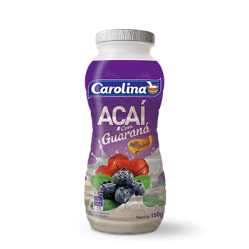 BEBIDA LÁCTEA CAROLINA AÇAÍ COM GUARANÁ 150G