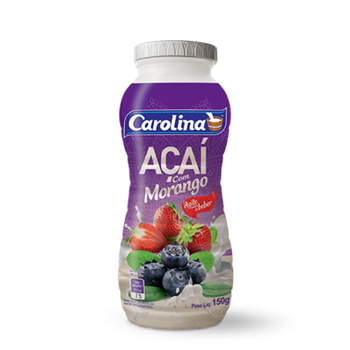 BEBIDA LÁCTEA CAROLINA AÇAÍ COM MORANGO 150G