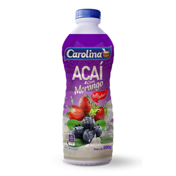 BEBIDA LÁCTEA CAROLINA AÇAÍ COM MORANGO 800G