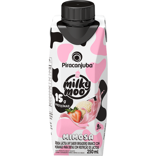 BEBIDA LÁCTEA MILKYMOO MIMOSA 250ML COM 15G DE PROTEINA