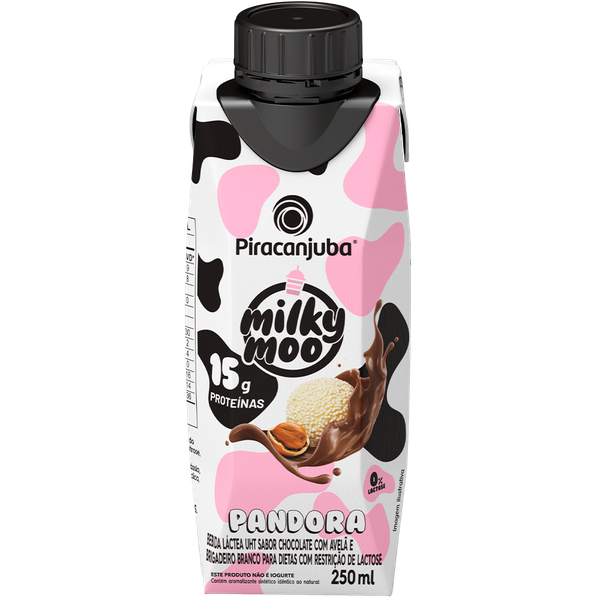 BEBIDA LÁCTEA MILKYMOO PANDORA 250ML COM 15G DE PROTEINA