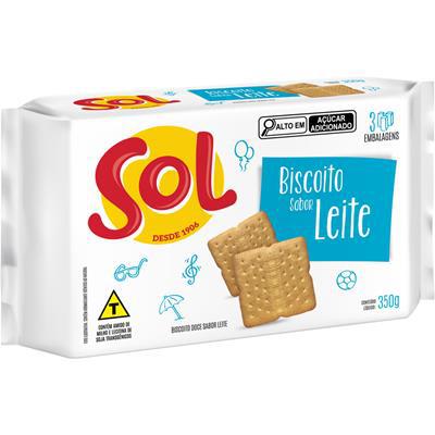 BISCOITO DE LEITE SOL 350G