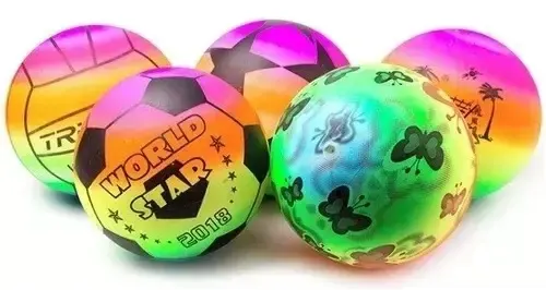 BOLA PLÁSTICA NEON (CONSULTE ESTAMPAS DISPONÍVEIS)