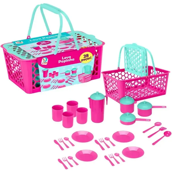 CESTA LEVA PAPINHA CARDOSO TOYS C/28 PEÇAS