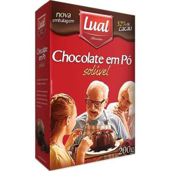 CHOCOLATE EM PÓ 32% CACAU LUAL 200G