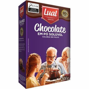 CHOCOLATE EM PÓ 50% CACAU LUAL 200G