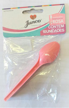 COLHER DESC JUNCO SOBR C/10 ROSA