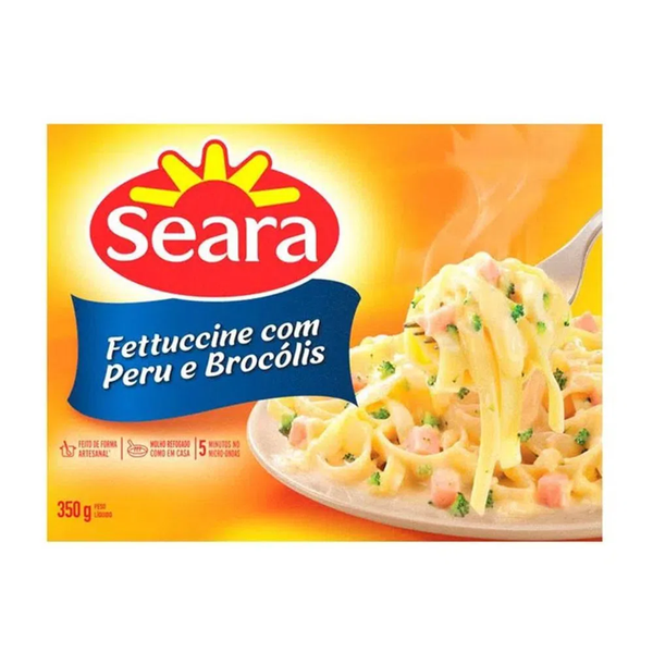 FETTUCINE COM PERU E BRÓCOLIS SEARA 350G