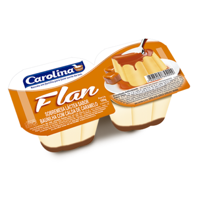 FLAN DE BAUNILHA CAROLINA COM CALDA DE CARAMELO 180G
