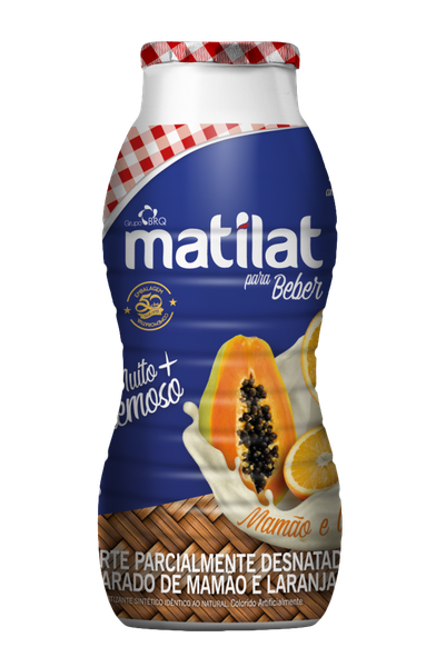 IOGURTE MATILAT MAMÃO E LARANJA 160G