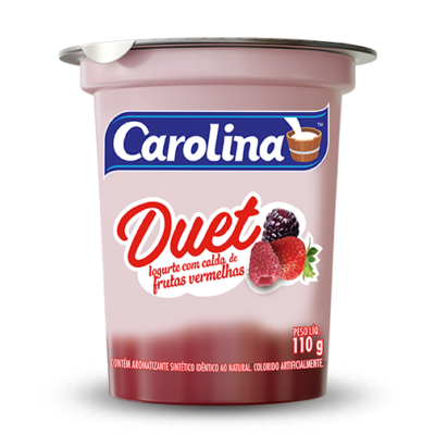 IOGURTE CAROLINA DUET FRUTAS VERMELHAS 110G
