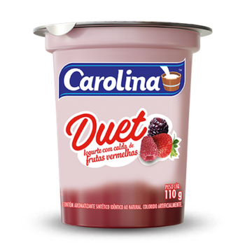IOGURTE CAROLINA DUET FRUTAS VERMELHAS 110G