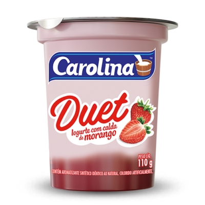 IOGURTE CAROLINA DUET MORANGO 110G