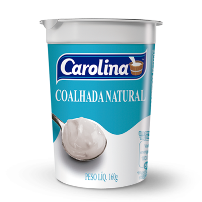 IOGURTE CAROLINA NATURAL COALHADA 160G