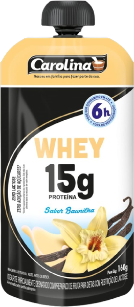 IOGURTE CAROLINA WHEY SABOR BAUNILHA SACHÊ 160G
