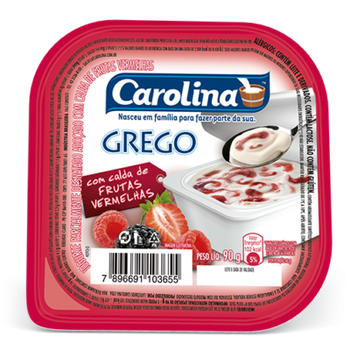 IOGURTE GREGO CAROLINA FRUTAS VERMELHAS 90G