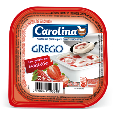 IOGURTE GREGO CAROLINA MORANGO 90G