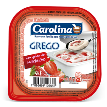 IOGURTE GREGO CAROLINA MORANGO 90G