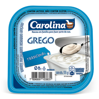 IOGURTE GREGO CAROLINA TRADICIONAL 90G