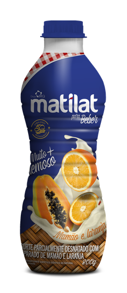 IOGURTE MATILAT MAMÃO E LARANJA 850G