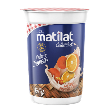 IOGURTE MATILAT NATURAL COM CENOURA, LARANJA E MEL 160G