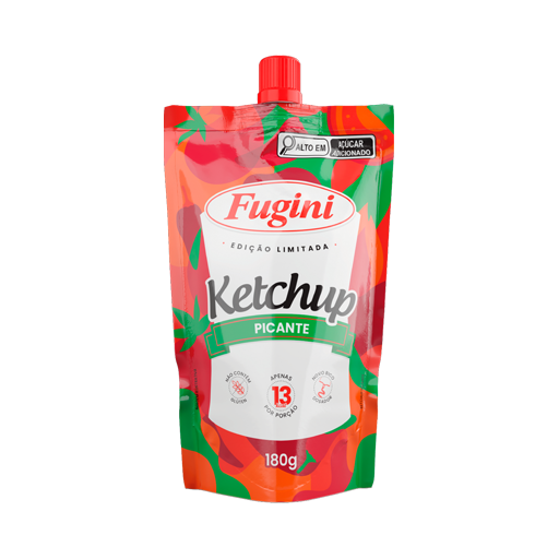 KETCHUP FUGINI PICANTE SACHÊ 180G COM BICO