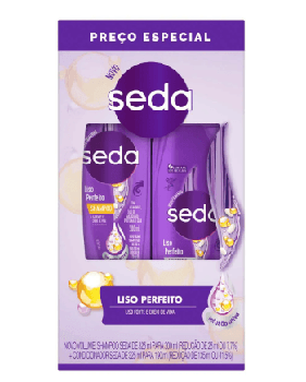 KIT SEDA SHAMPOO 300ML + CONDICIONADOR 190ML LISO PERFEITO