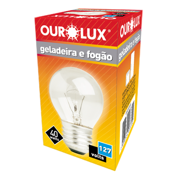 LÂMPADA OUROLUX GELADEIRA E FOGÃO 40W 127V