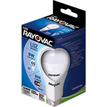 LÂMPADA RAYOVAC LED BIVOLT BRANCA 9W