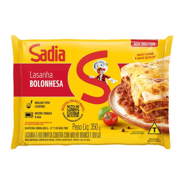 LASANHA SADIA 350G BOLONHESA