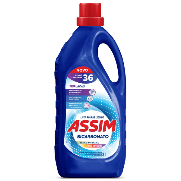 LAVA ROUPAS LIQUIDO ASSIM BICABORNATO 3L