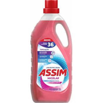 LAVA ROUPAS LIQUIDO ASSIM MICELAR 3L