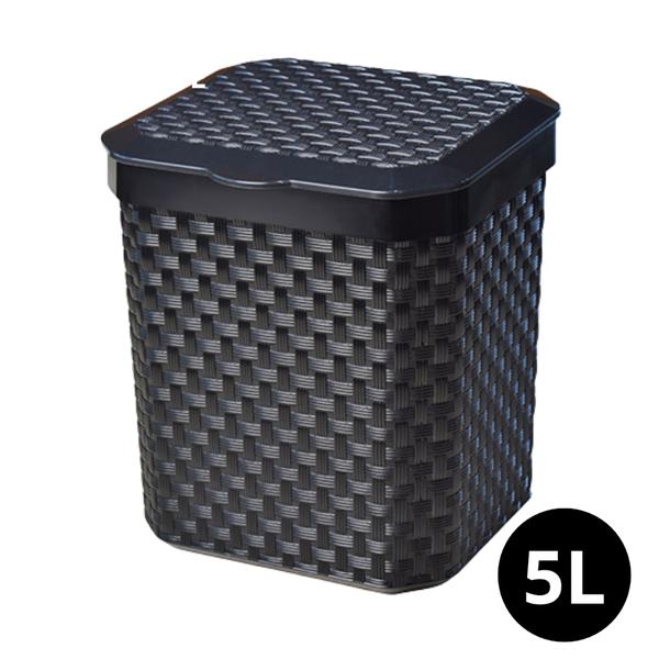 LIXEIRA TOYPLAST 5L C/T RATTAN PRET
