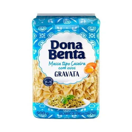 MACARRÃO GRAVATA DONA BENTA CASEIRO COM OVOS 500G