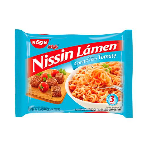 MACARRÃO INSTANTÂNEO NISSIN SABOR CARNE COM TOMATE 85G