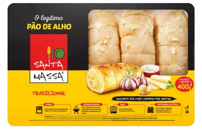 PÃO DE ALHO SANTA MASSA TRADICIONAL 400G