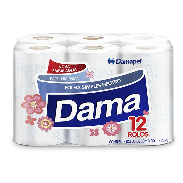 PAPEL HIG DAMA 30M C/12 NEUTRO