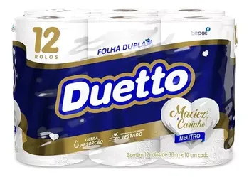 PAPEL HIG DUETTO FD 30M C/12 NEUTRO